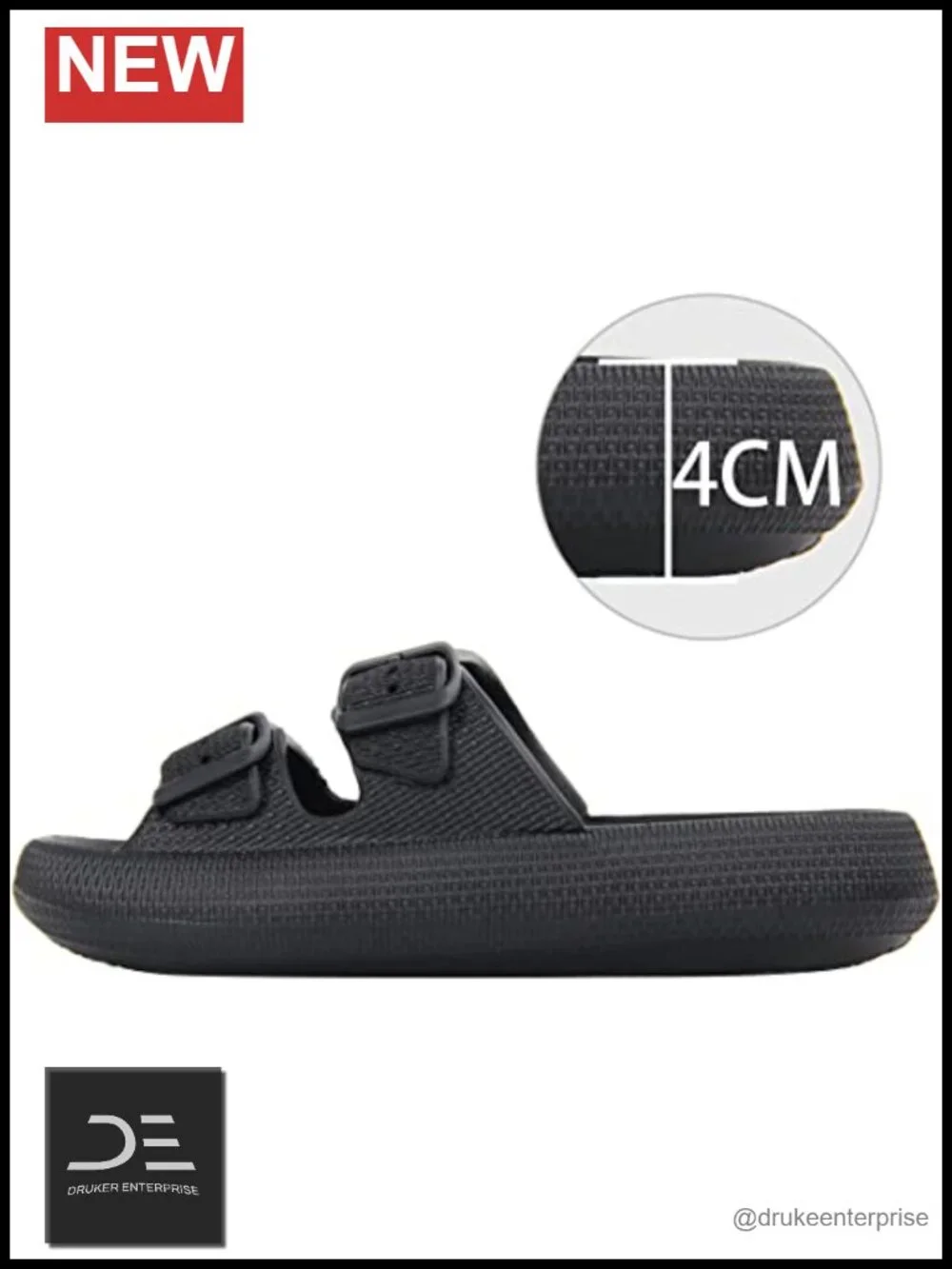 Thick Sole Adjustable Buckle EVA Sandals for Men Women